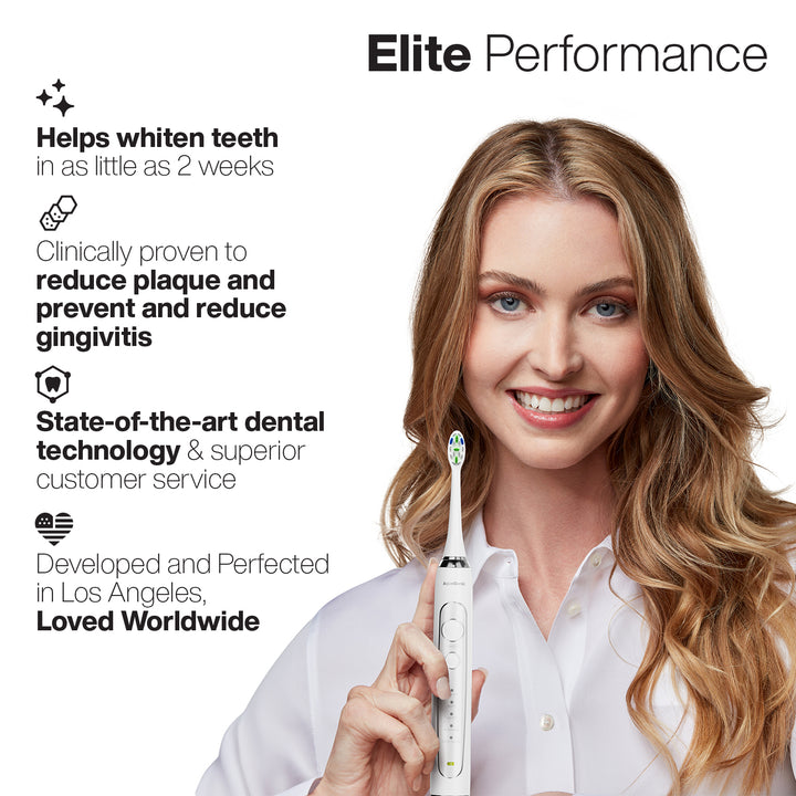 Elite Duo Ultra-Whitening Toothbrush Set - White and Black