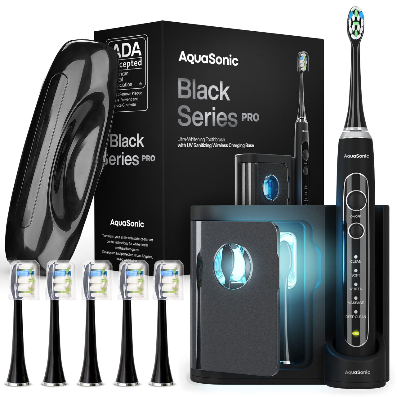 AquaSonic electric toothbrush black series pro