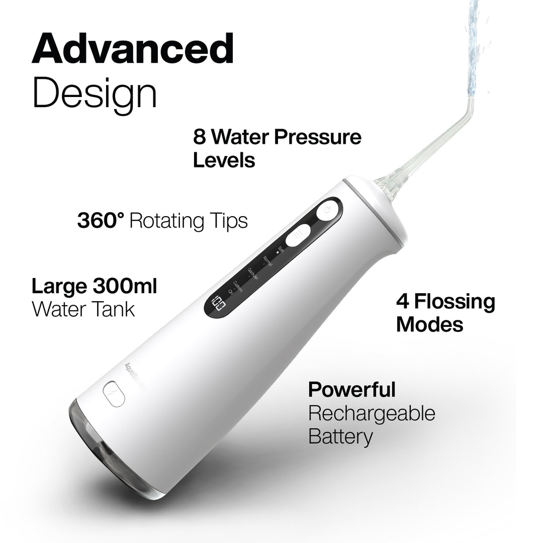 Elite Flosser - Rechargeable Water Flosser with 4 Tips - Oral Irrigator with 4 Modes - Portable & Cordless