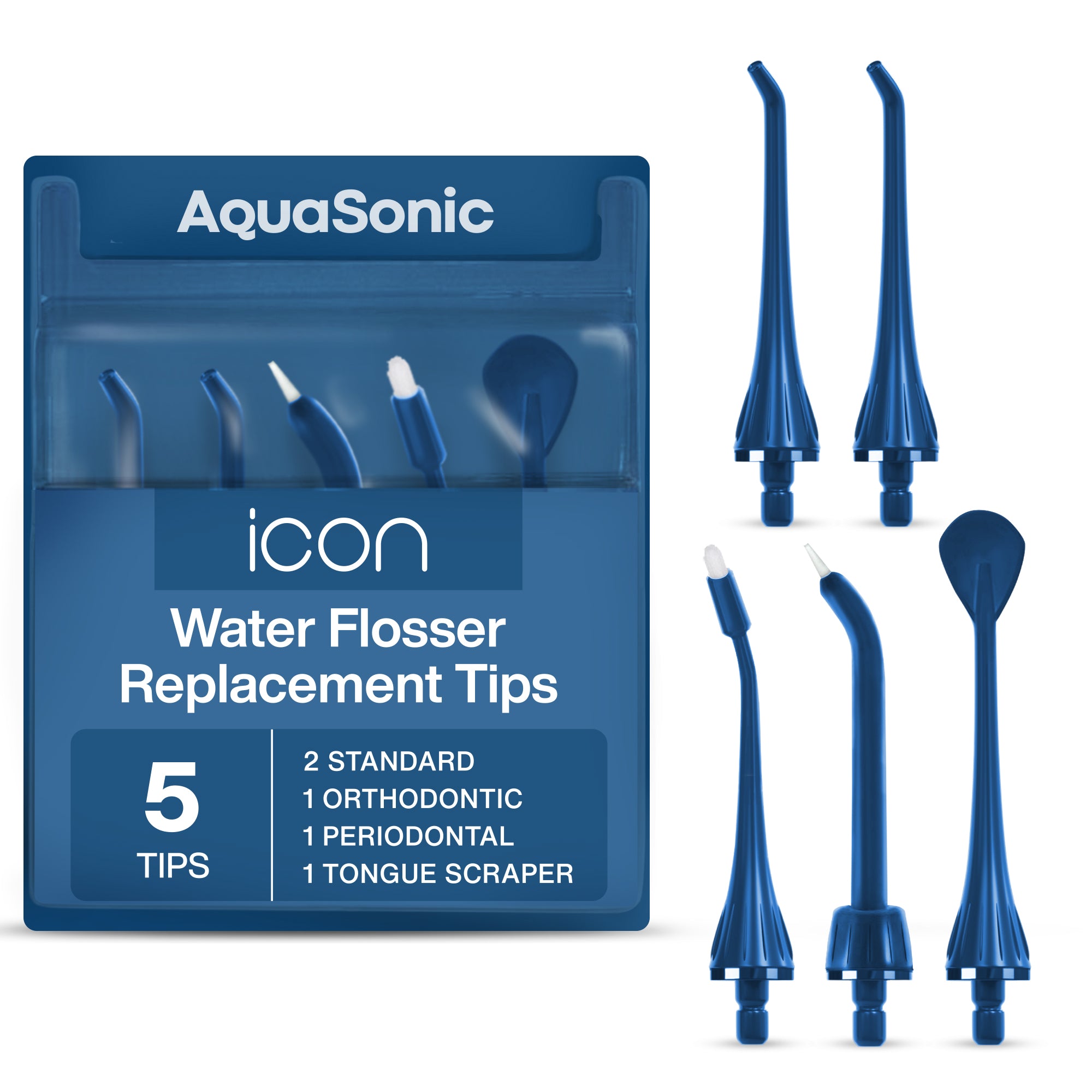 AquaSonic Icon Water Flosser Replacement Tips - Thumbnail 2