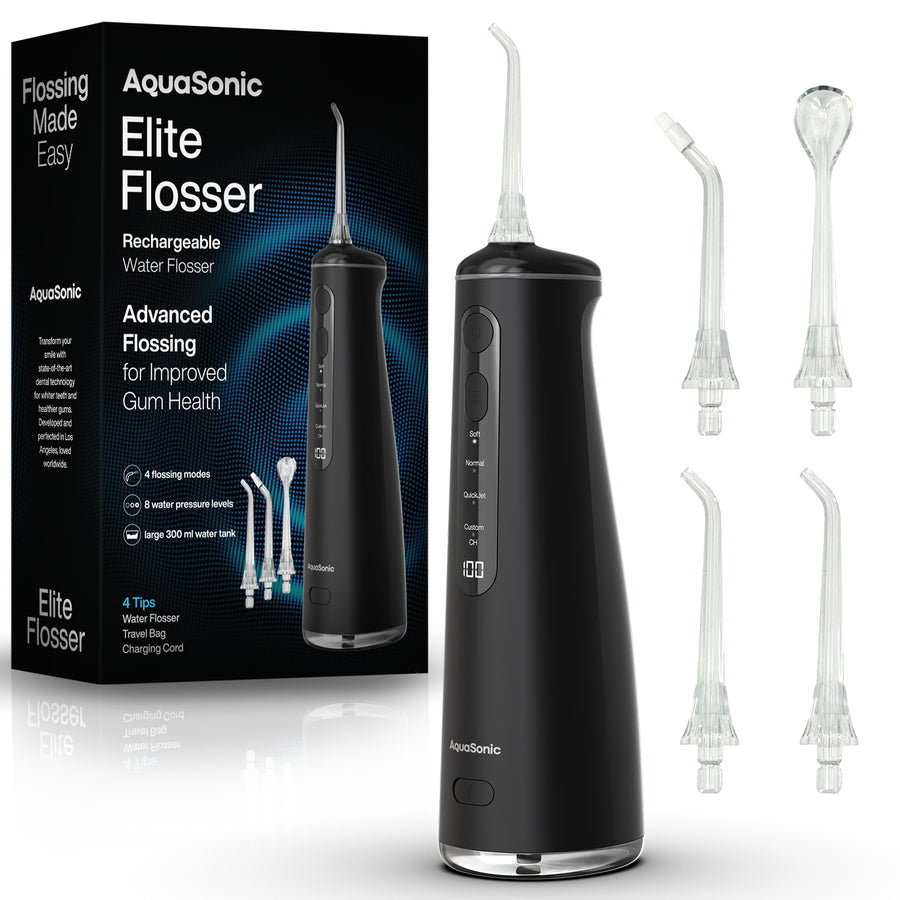 Elite Rechargeable Water Flosser with 4 Modes | AquaSonic