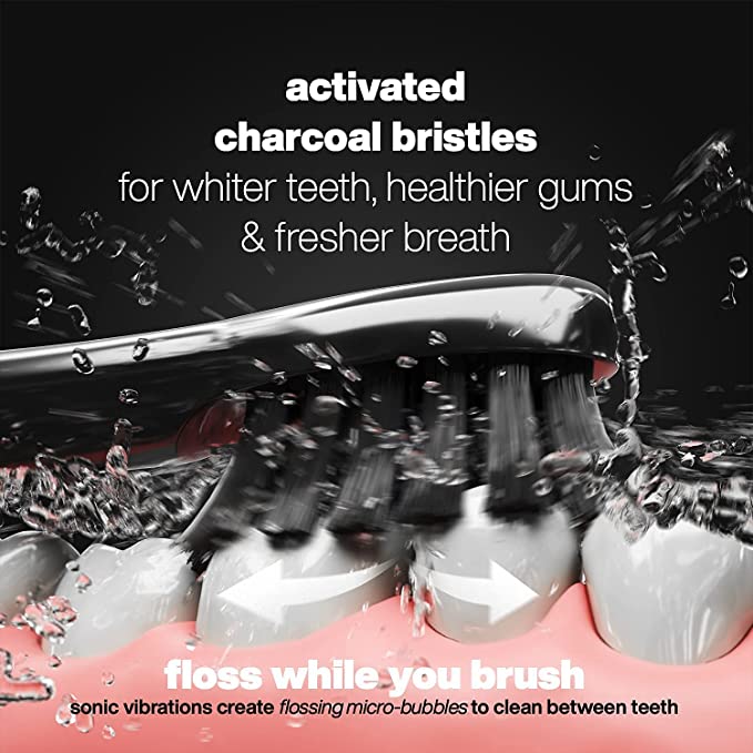 PULSE SERIES Activated Charcoal Whitening Brush Heads